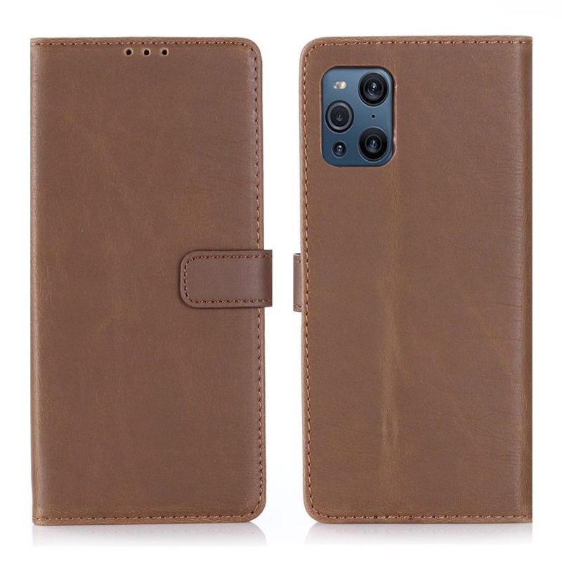 Étui Oppo Find X3 Pro folio simili cuir rétro