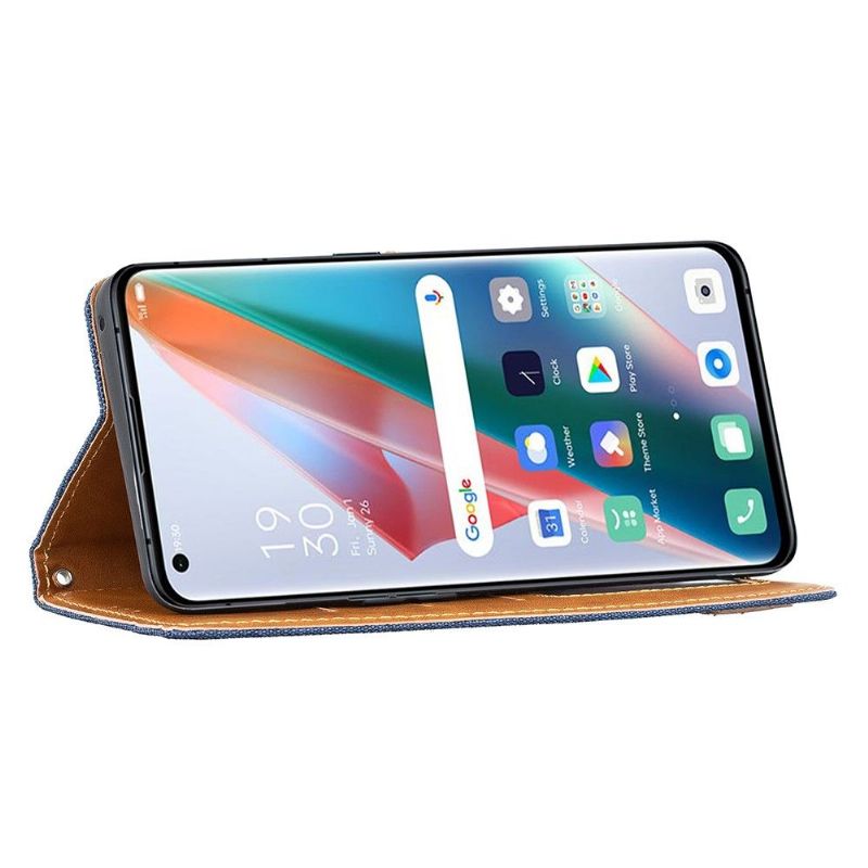 Housse Oppo Find X3 Pro Oxford effet toile