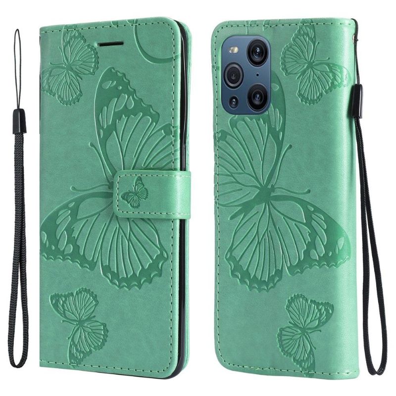 Housse Oppo Find X3 Pro Papillons fonction support