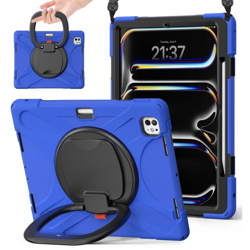 Coque iPad Pro 13 (2024) Anneau-Support et Bandoulière Réglable