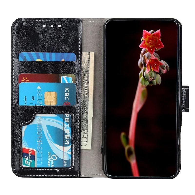 Housse Huawei P Smart 2021 effet cuir luxueux coutures