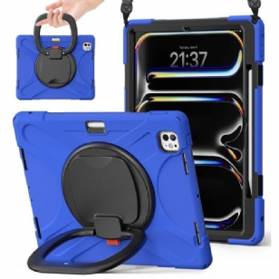 Coque iPad Pro 13 (2025) / 13 (2024) Anneau-Support et Bandoulière Réglable