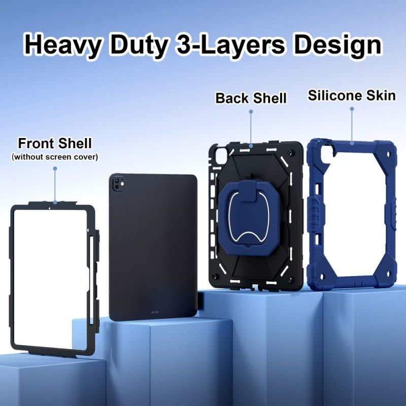 Coque iPad Pro 13 (2025) / 13 (2024) Bicolore Support et Bandoulière