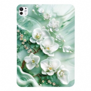 Coque iPad Pro 13 (2025) / 13 (2024) Fleurs de Jade