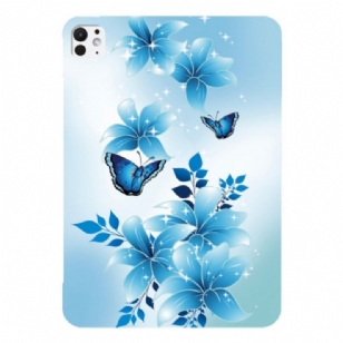 Coque iPad Pro 13 (2025) / 13 (2024) Papillons Bleus