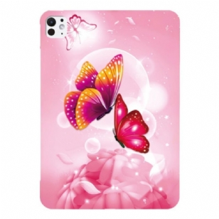 Coque iPad Pro 13 (2025) / 13 (2024) Papillons Roses