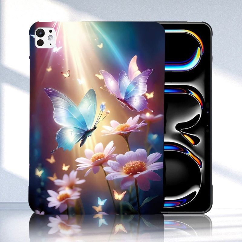 Coque iPad Pro 13 (2025) / 13 (2024) Papillons sous la Lumière