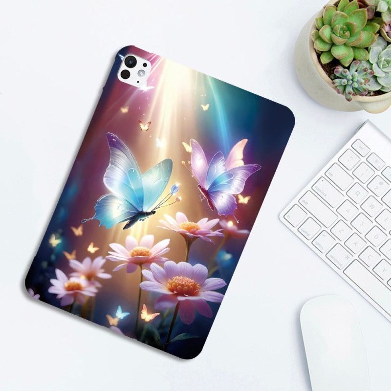 Coque iPad Pro 13 (2025) / 13 (2024) Papillons sous la Lumière
