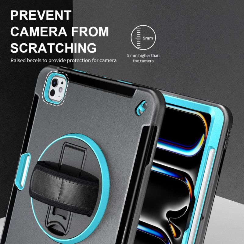 Coque iPad Pro 13 (2025) / 13 (2024) Robuste Anneau-Support et Bandoulière