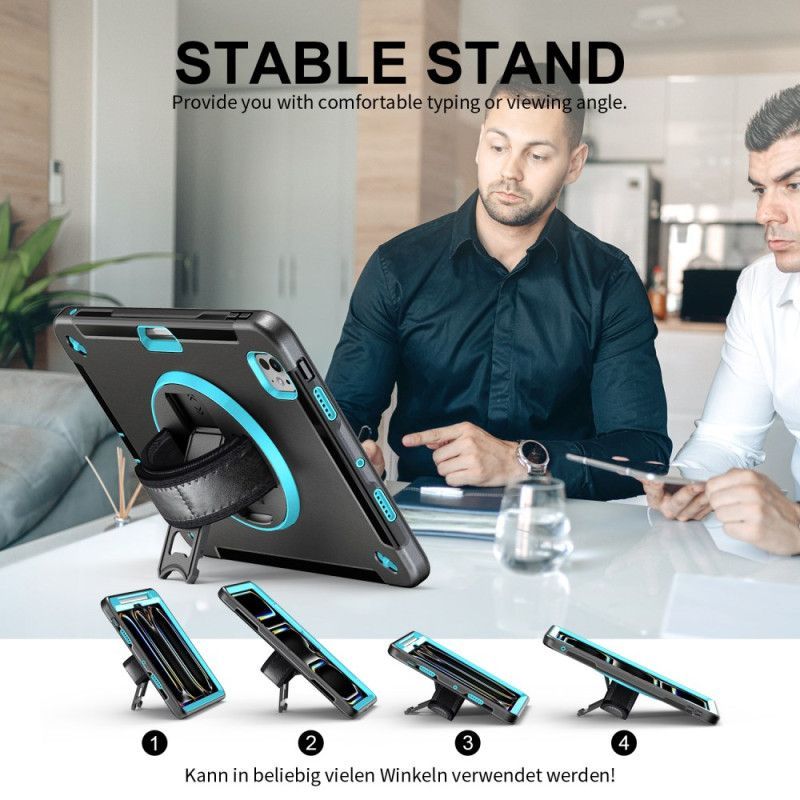 Coque iPad Pro 13 (2025) / 13 (2024) Robuste Anneau-Support et Bandoulière