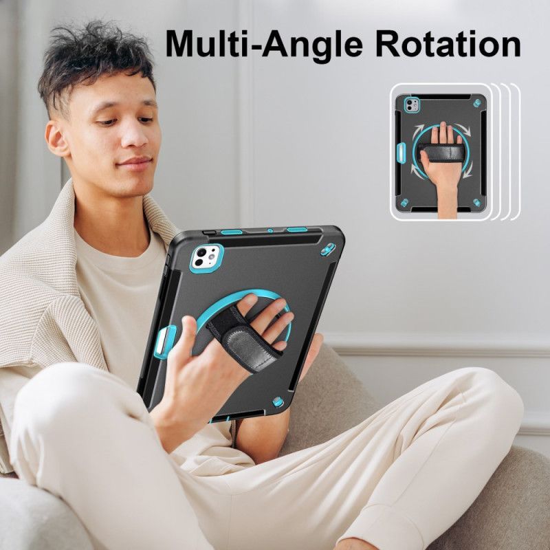 Coque iPad Pro 13 (2025) / 13 (2024) Robuste Anneau-Support et Bandoulière