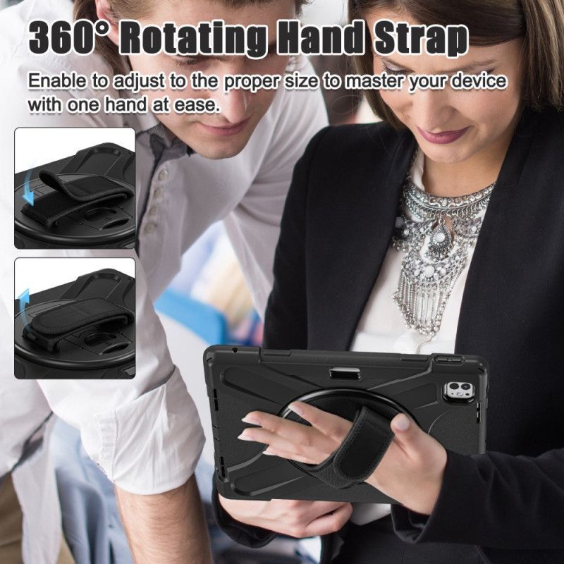 Coque iPad Pro 13 (2025) / 13 (2024) Support, Porte-Stylet et Sangle d'Épaule