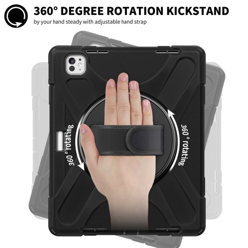 Coque iPad Pro 13 (2025) / 13 (2024) Support, Porte-Stylet et Sangle d'Épaule