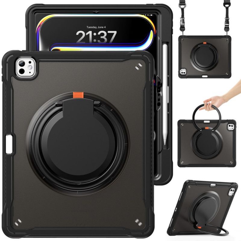 Coque iPad Pro 13 (2025) / 13 (2024) Support Rotatif et Bandoulière