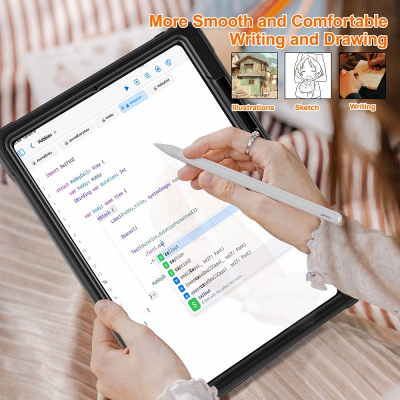 Coque iPad Pro 13 (2025) / 13 (2024) Support Rotatif et Porte-Stylet