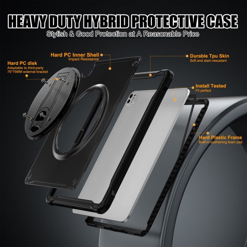 Coque iPad Pro 13 (2025) / 13 (2024) Translucide avec Support