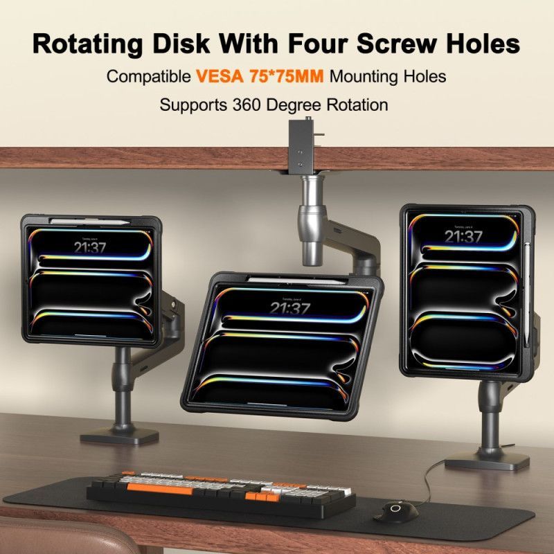 Coque iPad Pro 13 (2025) / 13 (2024) Translucide avec Support