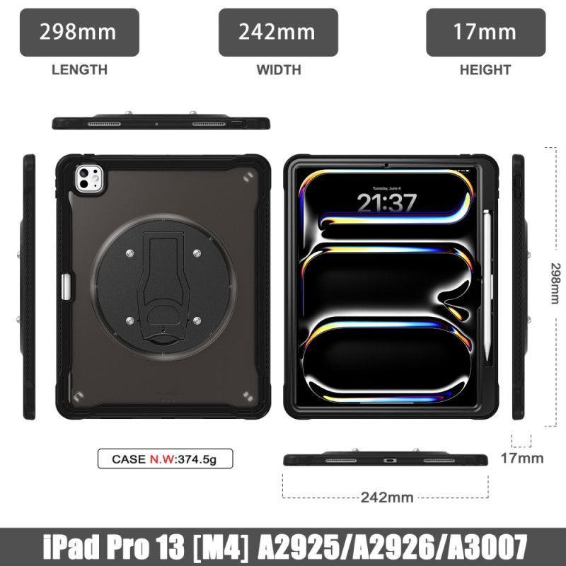 Coque iPad Pro 13 (2025) / 13 (2024) Translucide avec Support
