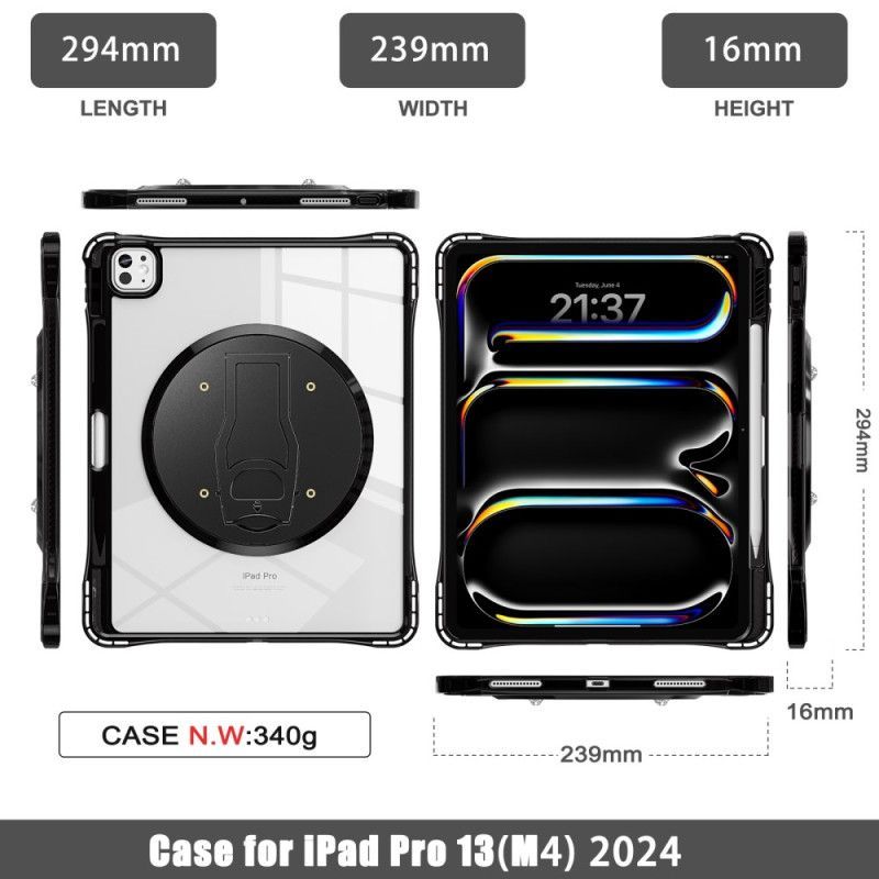 Coque iPad Pro 13 (2025) / 13 (2024) Transparente avec Support