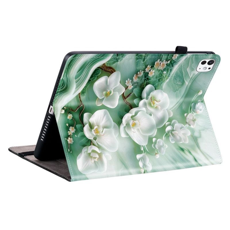 Étui iPad Pro 13 (2025) / 13 (2024) Fleurs de Jade