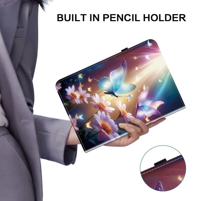 Étui iPad Pro 13 (2025) / 13 (2024) Papillons Lumineux