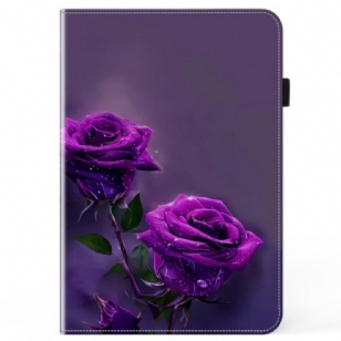 Étui iPad Pro 13 (2025) / 13 (2024) Roses Pourpres