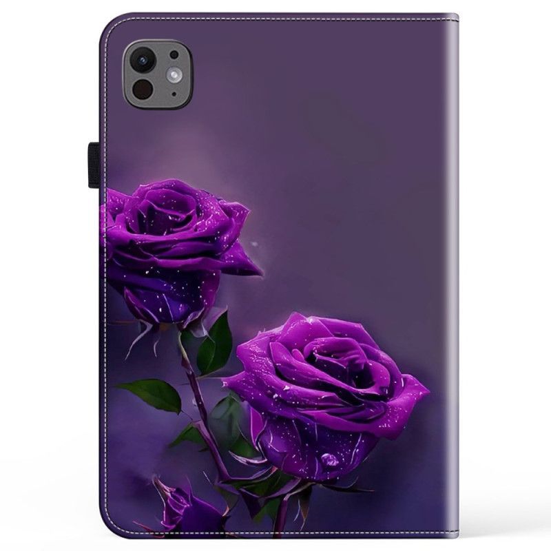 Étui iPad Pro 13 (2025) / 13 (2024) Roses Pourpres
