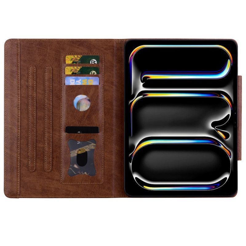 Housse iPad Pro 13 (2025) / 13 (2024) Fermoir Magnétique Design Chat