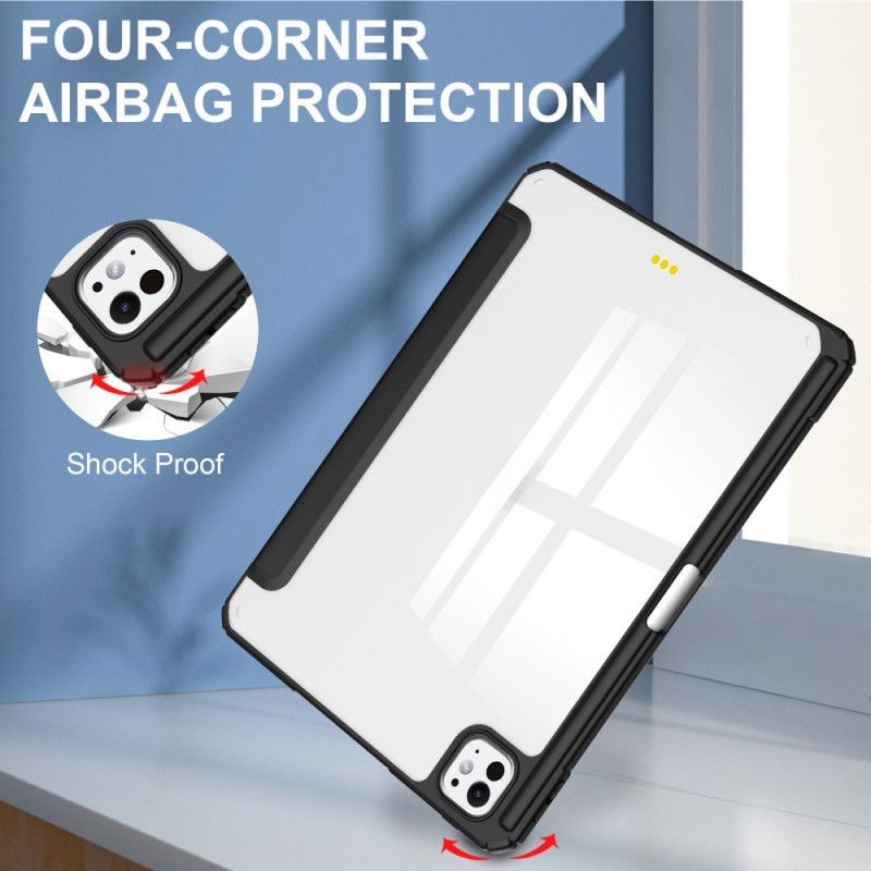 Smart Case iPad Pro 13 (2025) / 13 (2024) Simili Cuir Coque Transparente