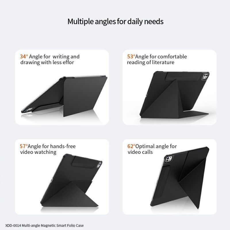 Smart Case iPad Pro 13 (2025) / 13 (2024) Support Multi-Angles XUNDD