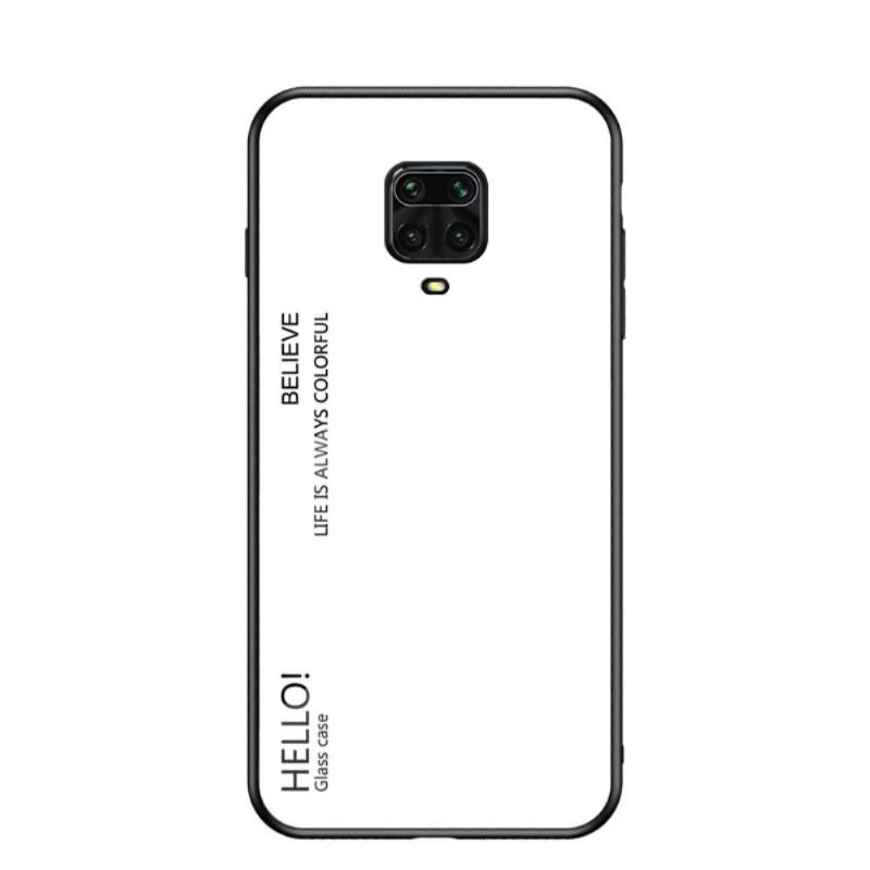 Coque Xiaomi Redmi Note 9S dos en verre dégradé de couleurs