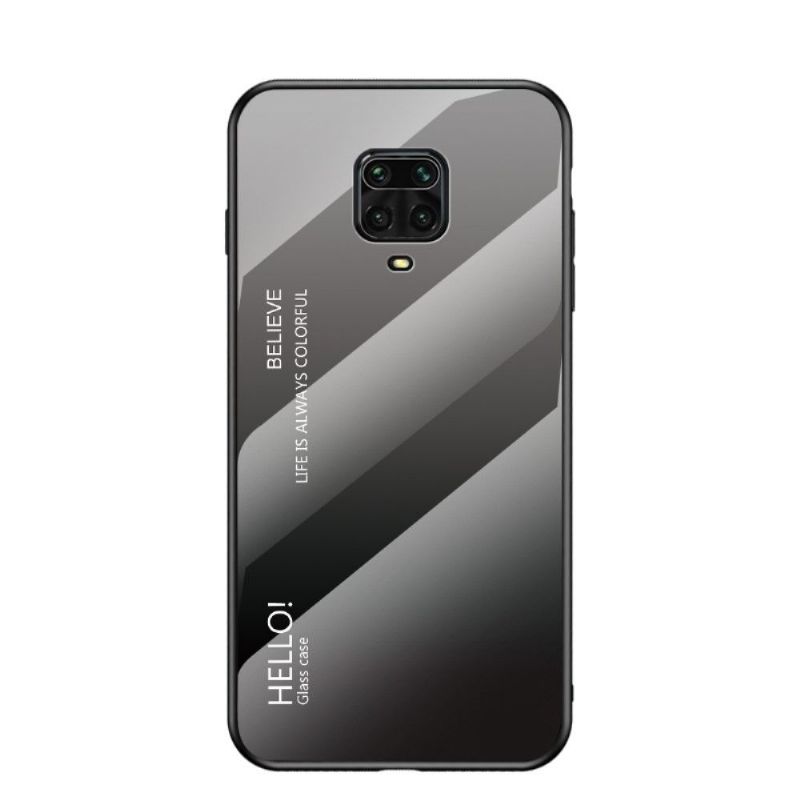 Coque Xiaomi Redmi Note 9S dos en verre dégradé de couleurs