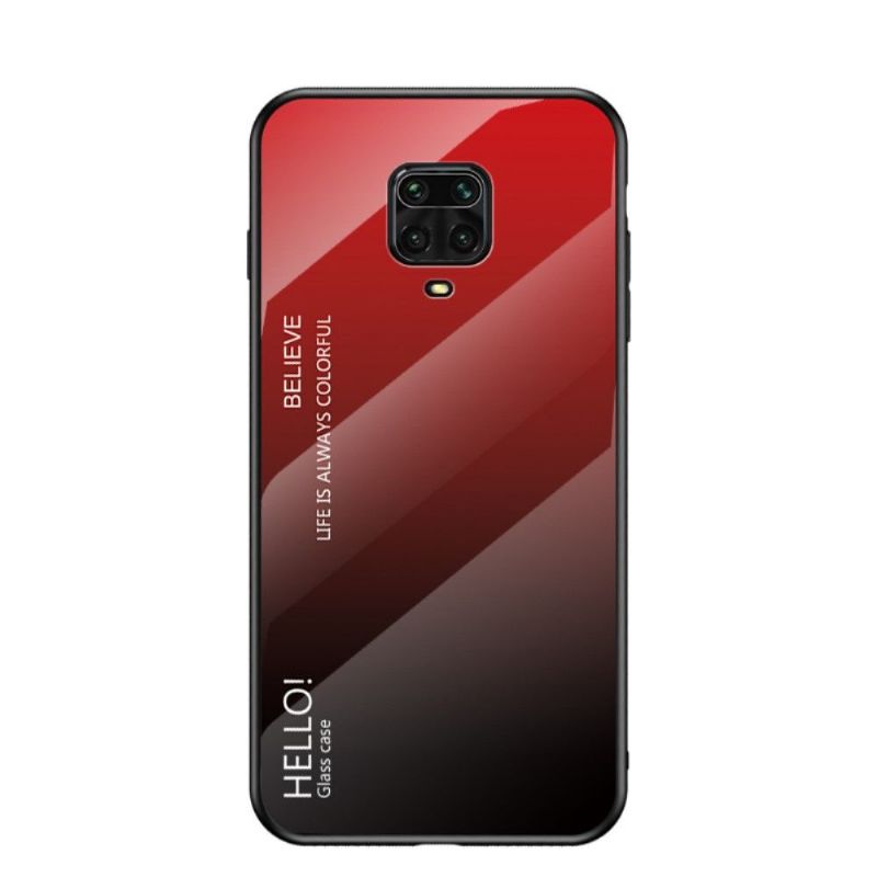 Coque Xiaomi Redmi Note 9S dos en verre dégradé de couleurs