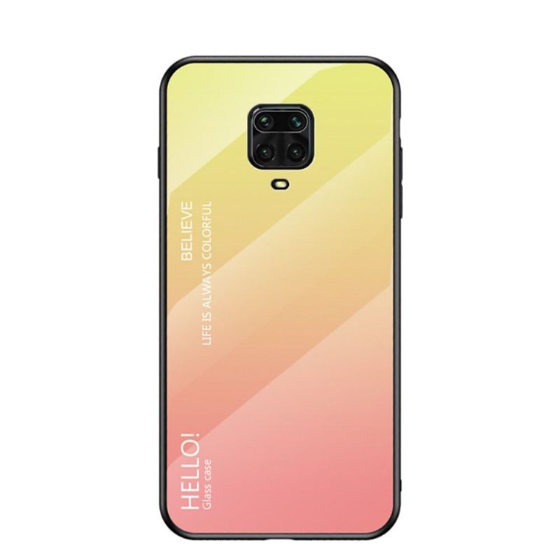 Coque Xiaomi Redmi Note 9S dos en verre dégradé de couleurs