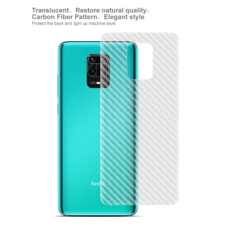 Films arrière carbone pour Xiaomi Redmi Note 9 Pro (2 pièces)