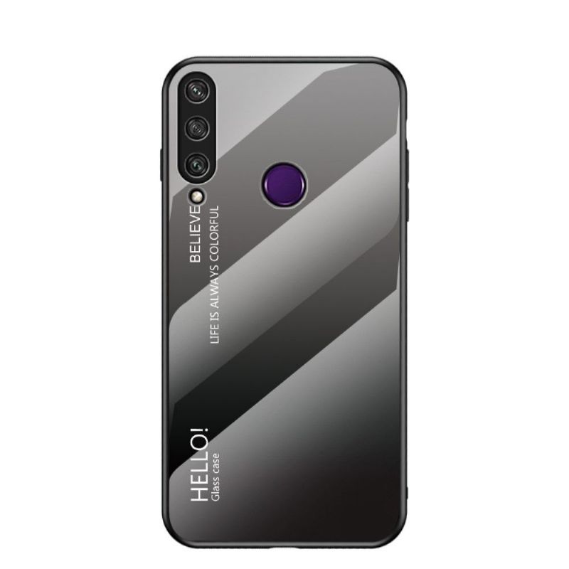 Coque Huawei Y6p dos en verre dégradé de couleurs