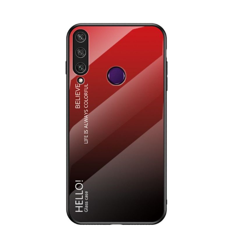 Coque Huawei Y6p dos en verre dégradé de couleurs