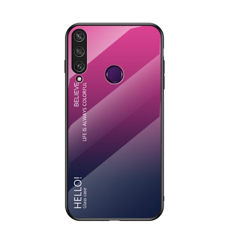 Coque Huawei Y6p dos en verre dégradé de couleurs