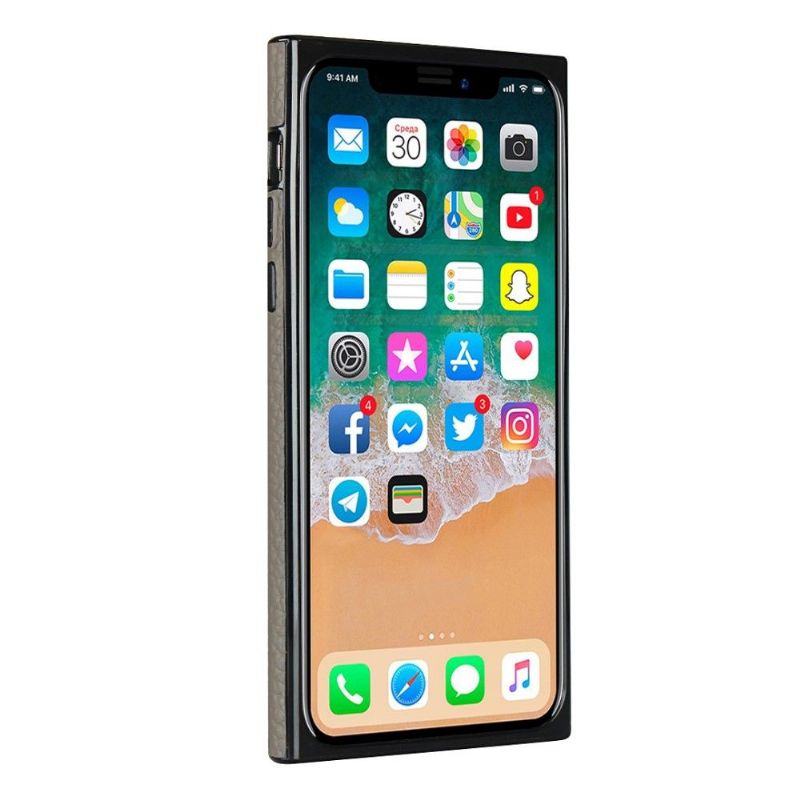 Coque iPhone X / XS Effet Cuir avec Lanière