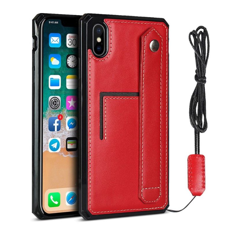 Coque iPhone XS / X Cuir Porte Carte
