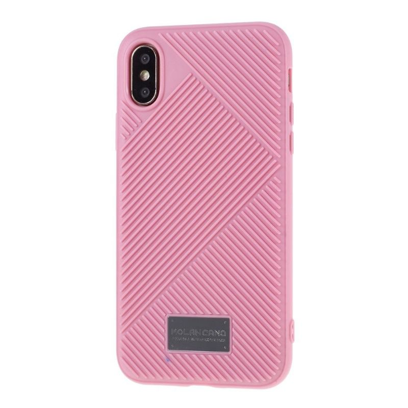 Coque iPhone XS / X MOLAN CANO Effet Strié