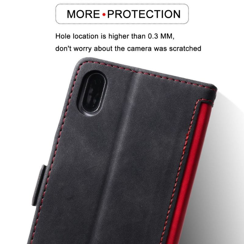 Housse portefeuille iPhone XS / X Vintage Pocket