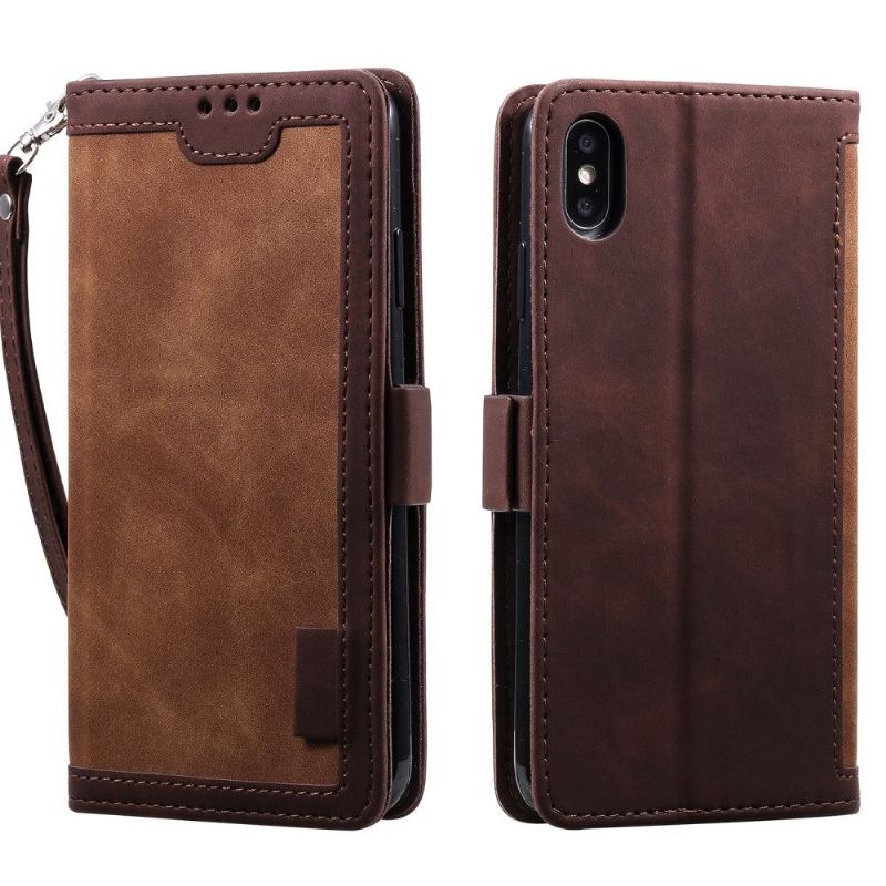 Housse portefeuille iPhone XS / X Vintage Pocket