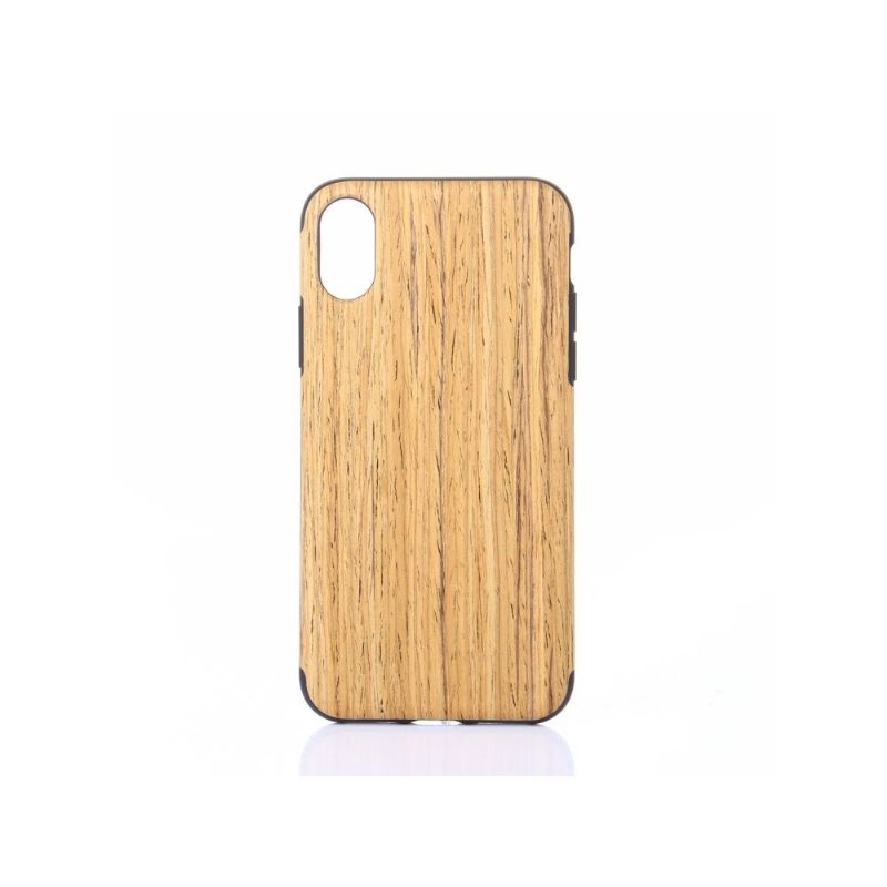 iPhone X / XS - Coque premium effet bois - Marron clair