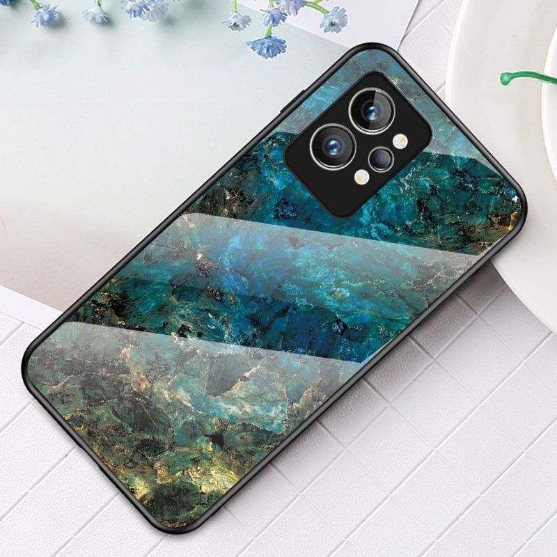 Coque Realme GT2 Pro Marbre Océane dos en verre