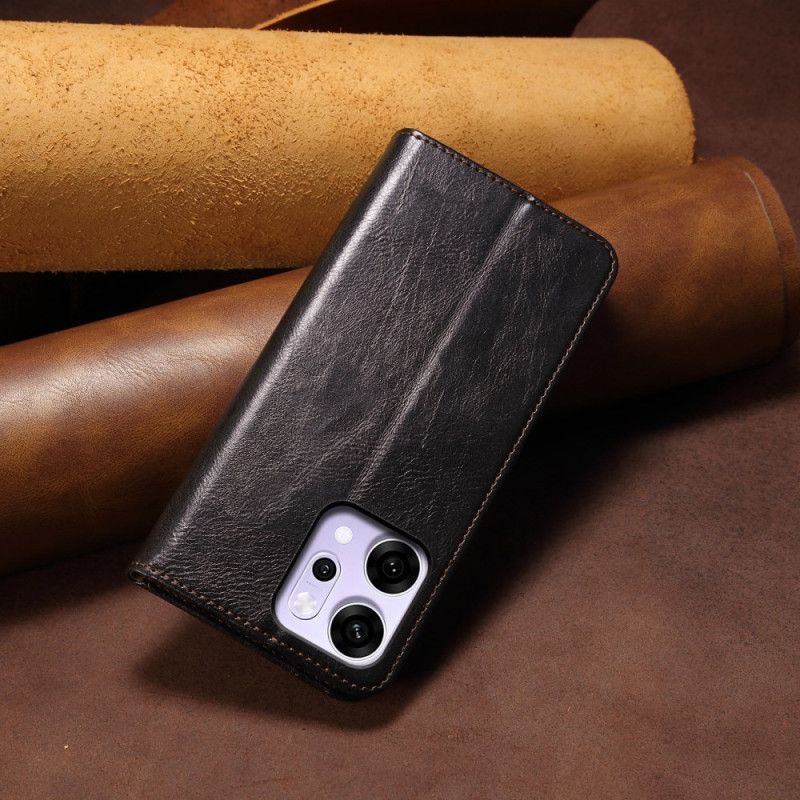 Flip Cover Oppo Reno 14 Pro 5G Simili Cuir Ciré