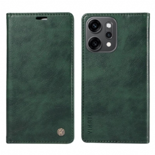 Flip Cover Oppo Reno 14 Pro 5G Simili Cuir Ciré YIKATU