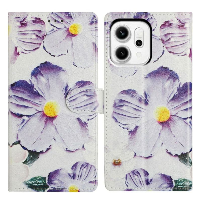 Housse Oppo Reno 14 Pro 5G Design Florale Violet