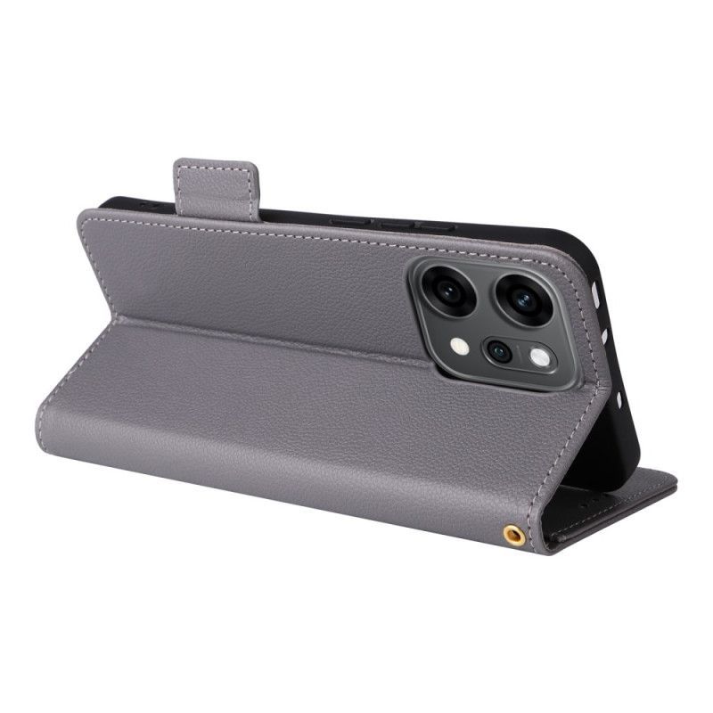 Housse Oppo Reno 14 Pro 5G Texture Litchi à Lanière