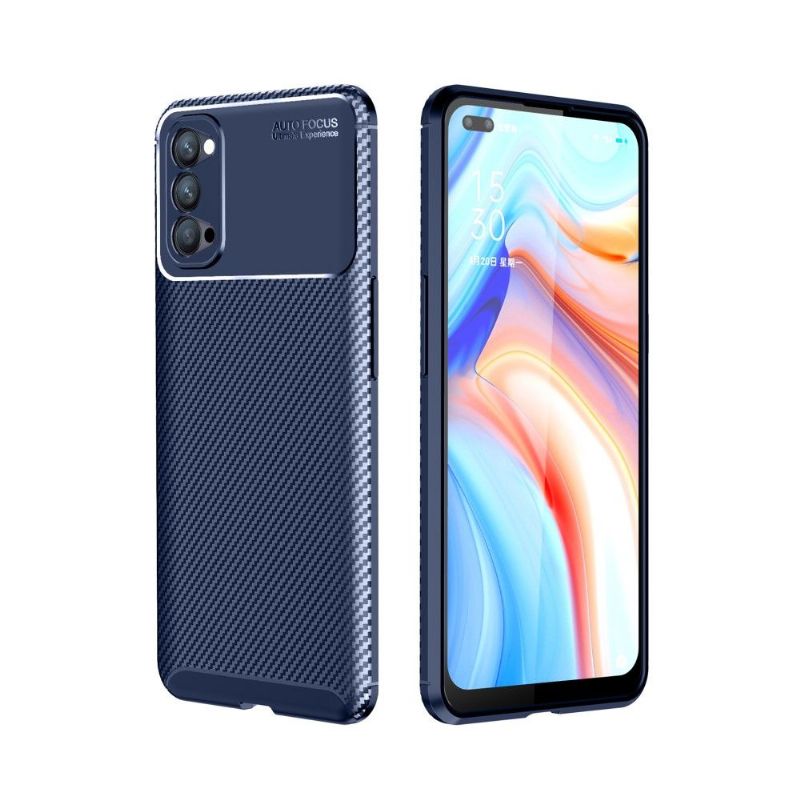 Coque Oppo Reno 4 5G effet fibre de carbone